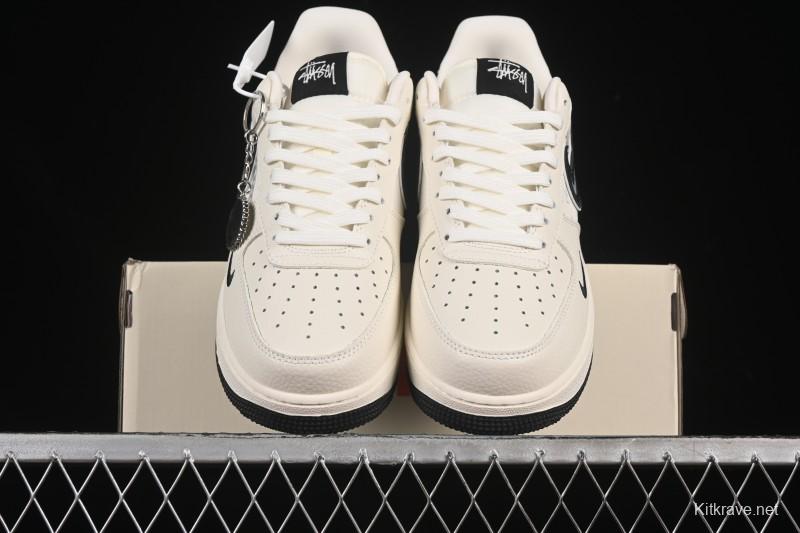 Nike Air Force 1 '07 Low Stussy Collaboration White Gray Casual Sneakers - KK1988-093