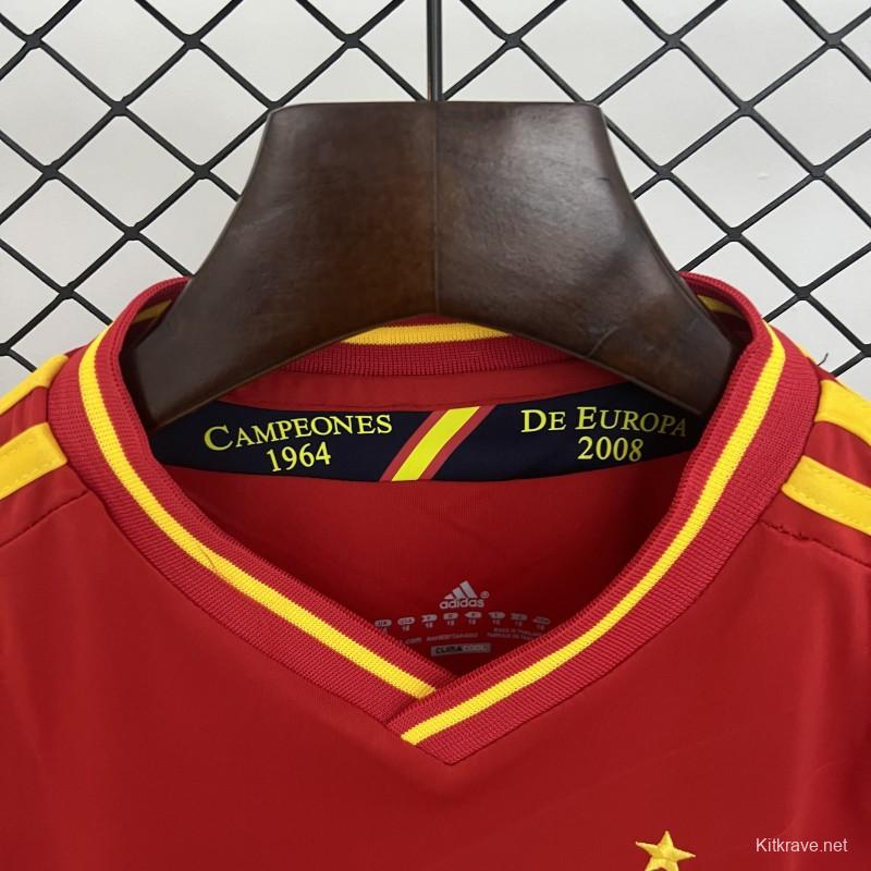 Retro 2012 Kids Spain Home Size 16-28 Jersey
