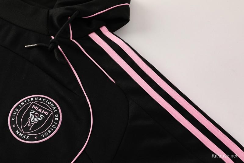 2025 Inter Miami Black Full Hoodie Zipper Jacket +Long Pants