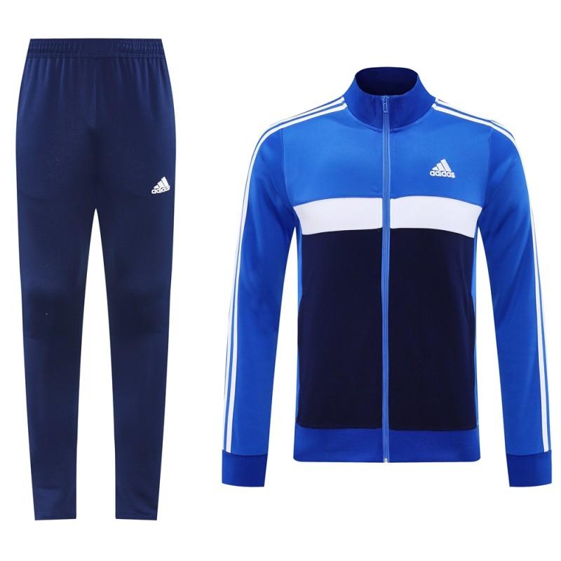 2025 Adidas Blue/Navy Full Zipper Jacket +Long Pants