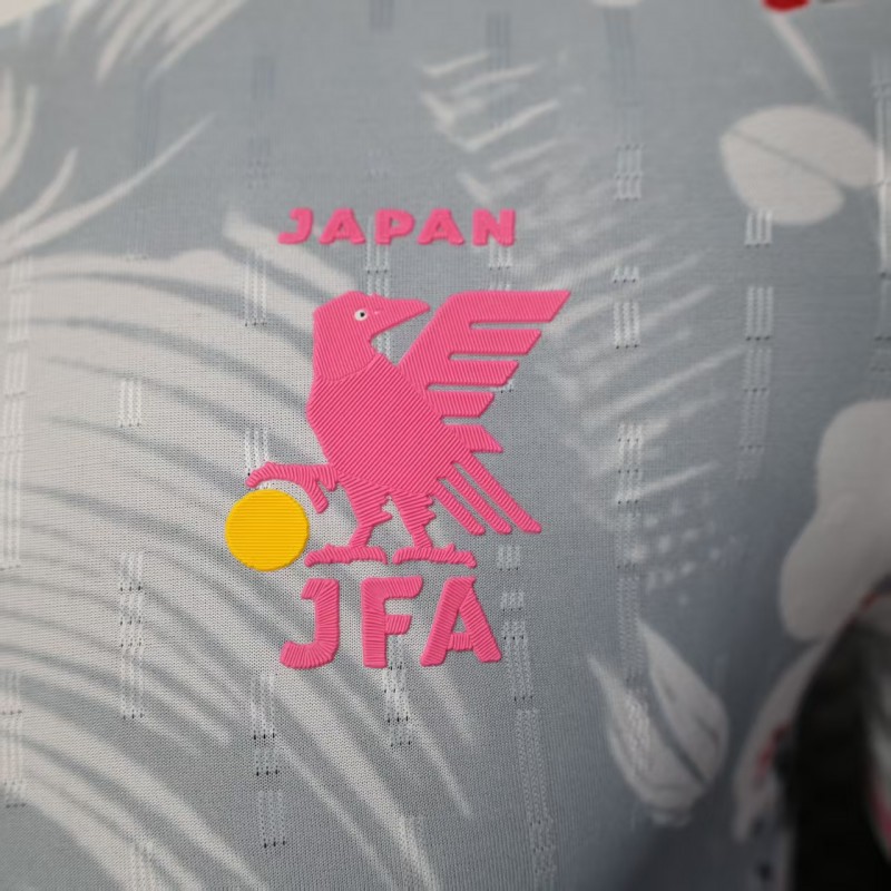 Player Version 2025 Japan White with Fox and Cherry Blossom Pattern Jersey