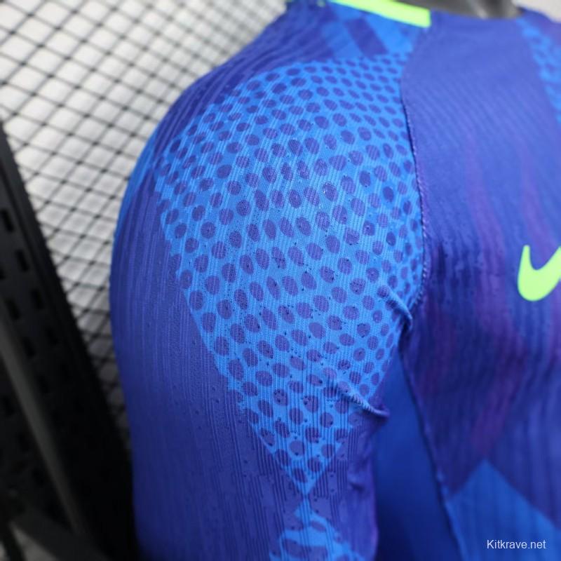 Player Version 2025 Brazil Away Long Sleeve Jersey