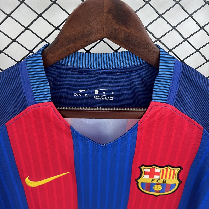 14/15 Retro Long Sleeve Barcelona Home Jersey