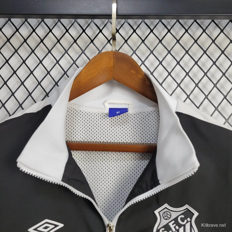 25/26 Santos Jacket Black Windbreaker