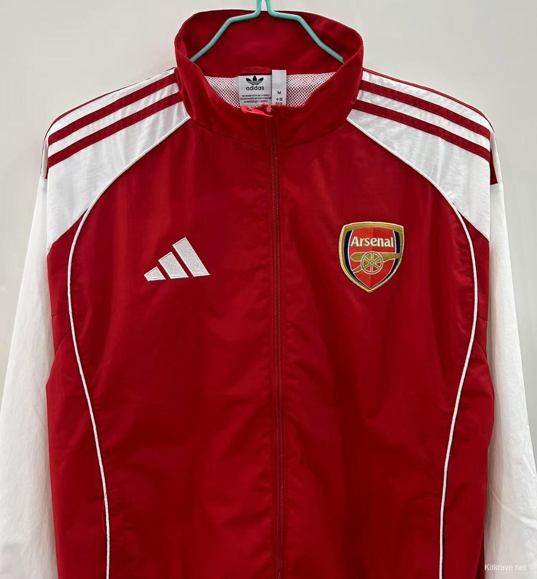 25/26 Arsenal Red/White Windbreaker