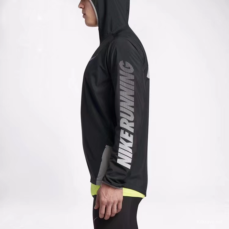 2025 Nike White/Black Full Zipper Hoodie Windbreaker