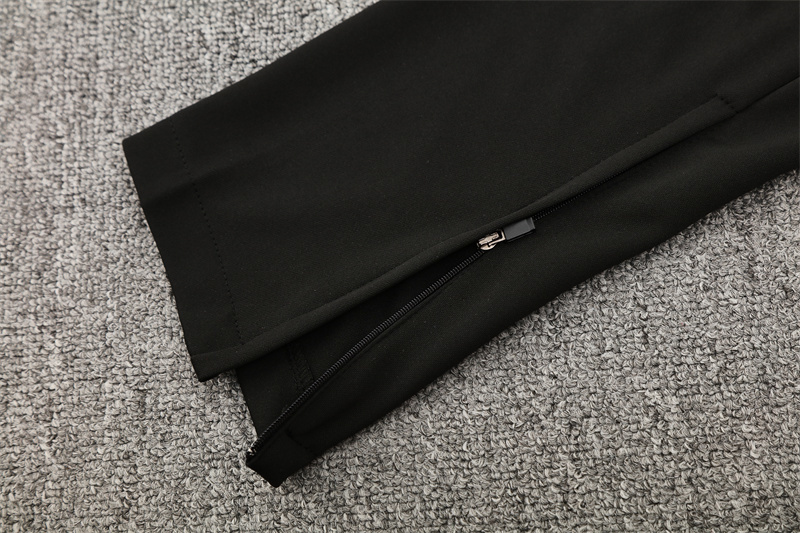 25/26 Portugal Black Half Zipper Jacket+Long Pants