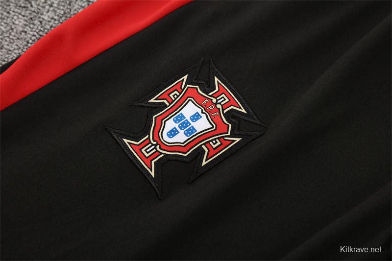 25/26 Portugal Red Half Zipper Jacket+Long Pants