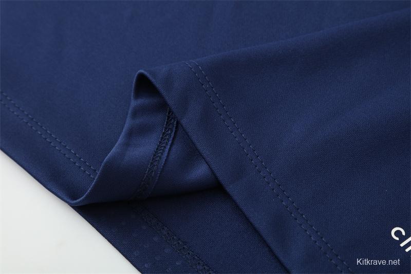 Retro 16/17 Real Madrid Royal Blue Half Zipper Jacket