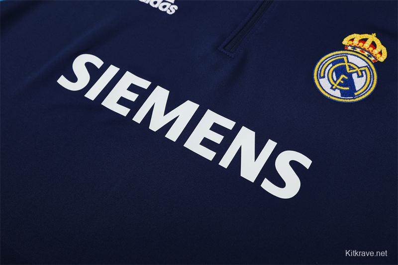 Retro 05/06 Real Madrid Royal Blue Half Zipper Jacket