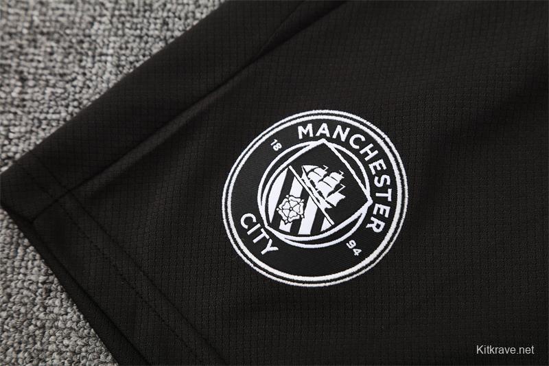 25/26 Manchester City Black with XS Short Sleeve+Soccer Shorts