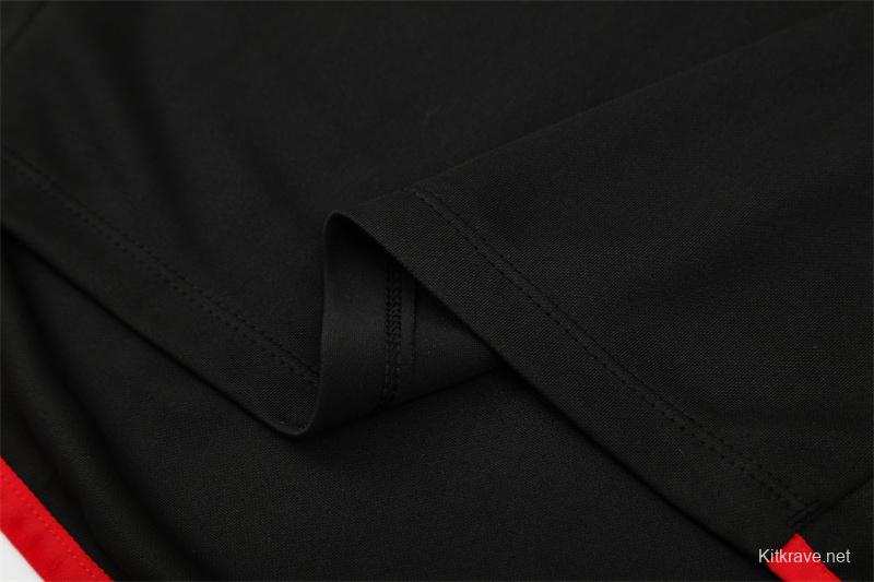 Retro 05/06 AC Milan Black Half Zipper Jacket+Long Pants