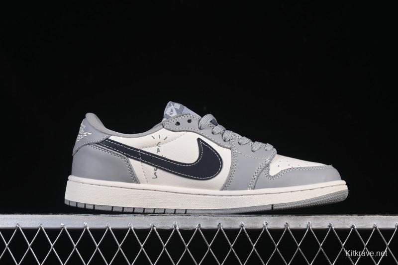 Nike Travis Scott x Fragment Design x Air Jordan 1 Low OG SP AJ1 Low-Top Casual Sneakers - LD2025-023