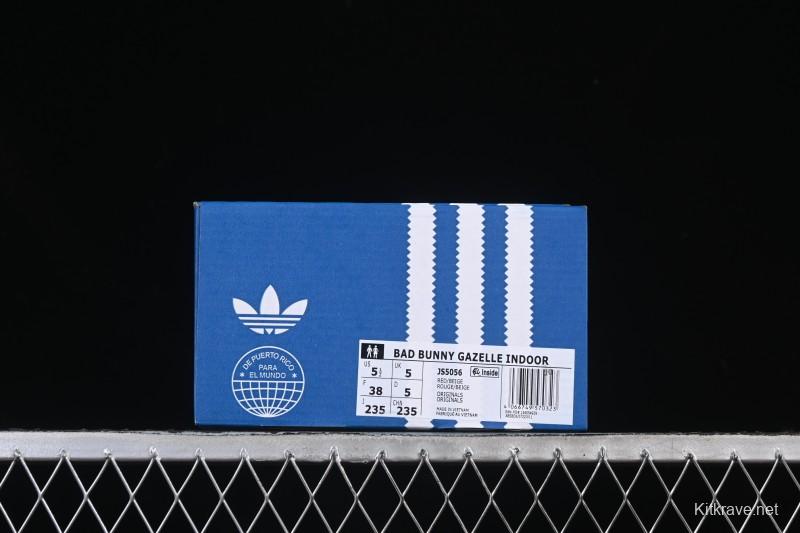 Adidas Bad Bunny Gazelle Indoor Retro Casual Slip-Resistant Wear-Resistant Low-Top Skate Shoes - JS5056