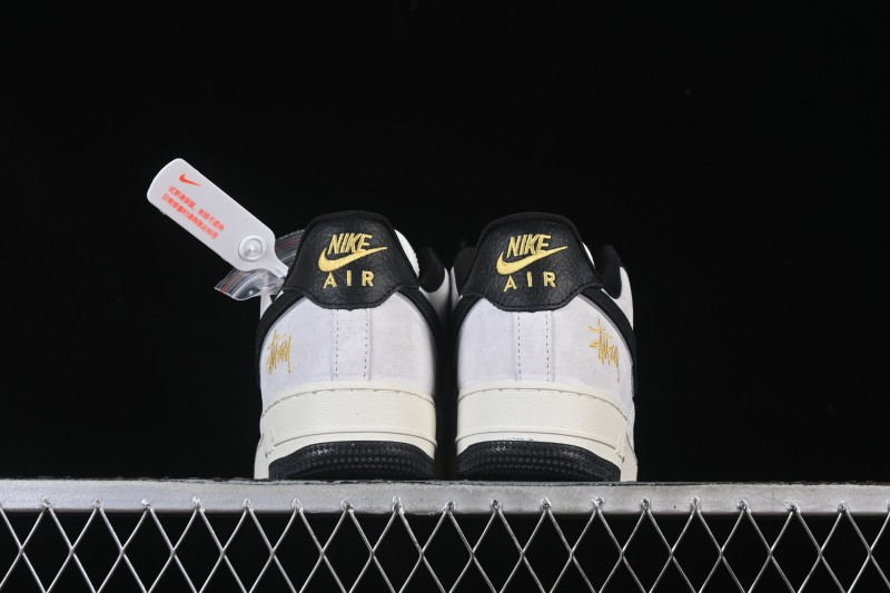 Nike Air Force 1'07 Low Casual Sneakers in White Black Gray - YF9511-805