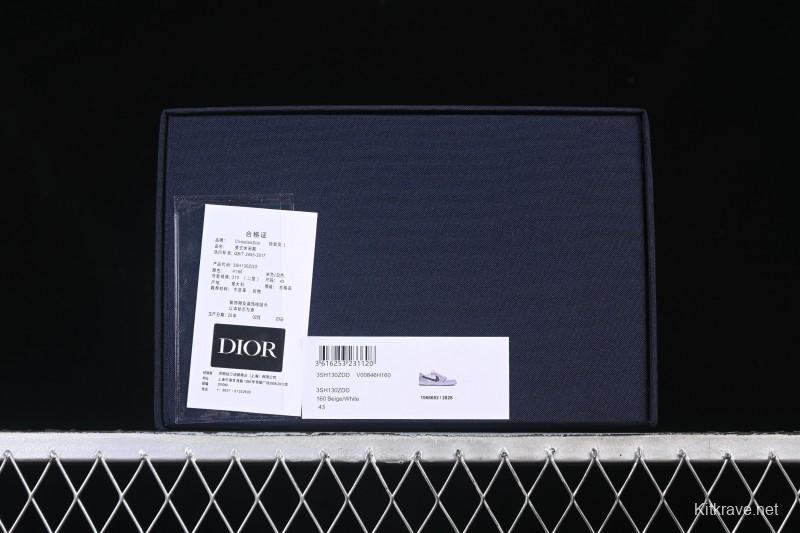 Dior Air Jordan 1 Low White Grey Collaboration Low-Top Sneakers - CN8608-002