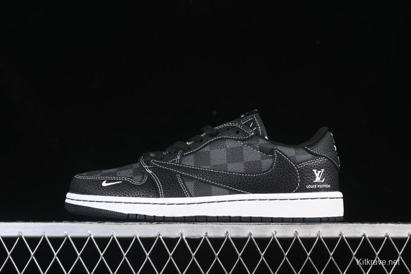 Nike Travis Scott x Fragment Design x Air Jordan 1 Low OG SP AJ1 Low Top Casual Sneakers - DZ5899-008