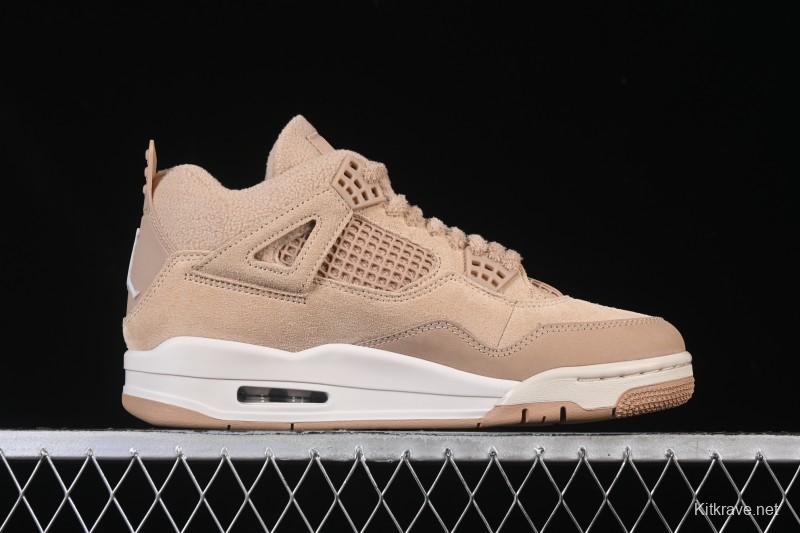 Nike Air Jordan 4 Retro Cozy Girl Warm Yellow Sneakers - HV0823-200