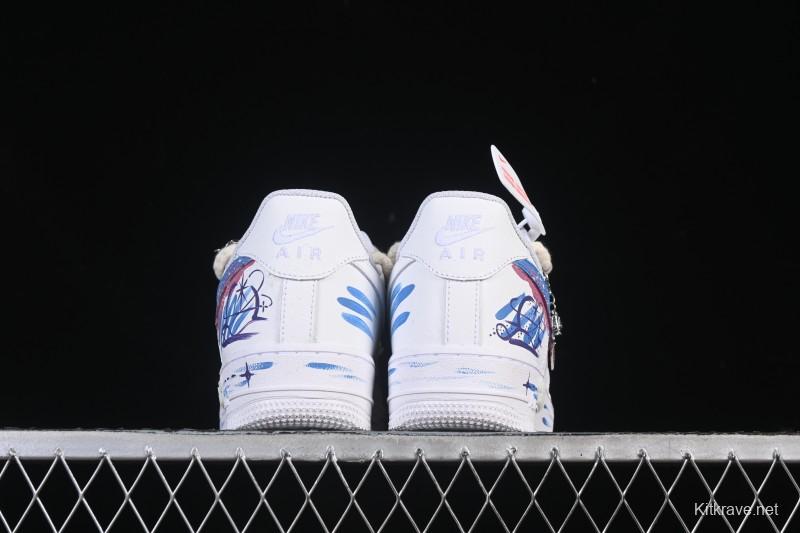 Nike Air Force 1'07 Low Libra Hand-Painted Zodiac Series Low-Top Casual Sneakers - 9231023