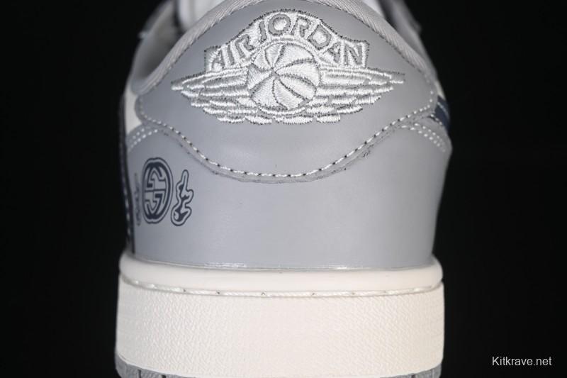 Nike Travis Scott x Fragment Design x Air Jordan 1 Low OG SP AJ1 Low-Top Casual Sneakers - LD2025-023