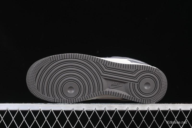 Nike Air Force 1'07 Low Stussy Collaboration Light Gray Canvas Casual Sneakers - JP8028-011