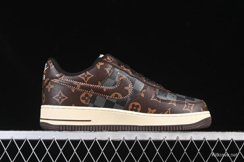 Nike Air Force 1 '07 Low LV Collaboration Coffee Gray Casual Sneakers - SC0601-563