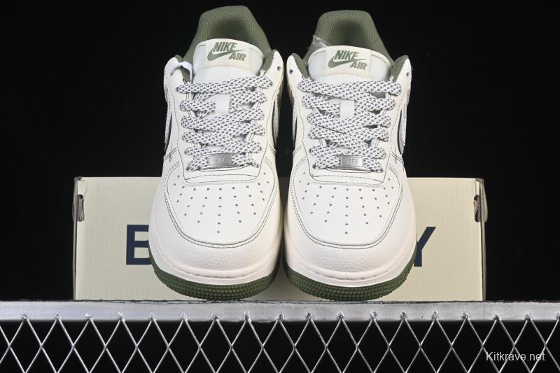 Nike Air Force 1 '07 Low Burberry Collaboration Military Green Embroidery Casual Sneakers - JP8028-003