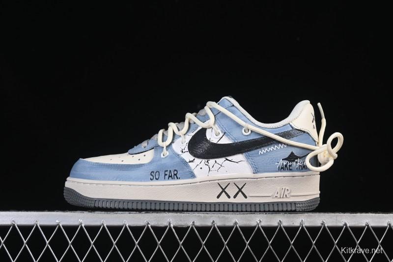 Nike Air Force 1'07 Low The Age of Cracks Hand-Drawn Graffiti Casual Sports Shoes - KS6896-555