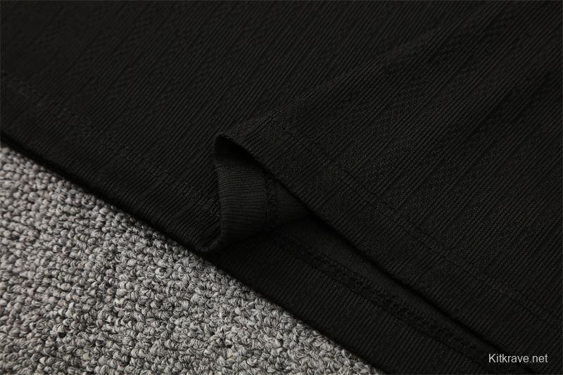 Player Version 25/26 France Black Half Zipper Jacket+Long Pants