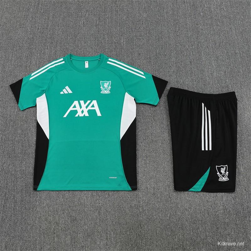 25/26 Liverpool Green Short Sleeve with XS Short Sleeve Jersey+Shorts