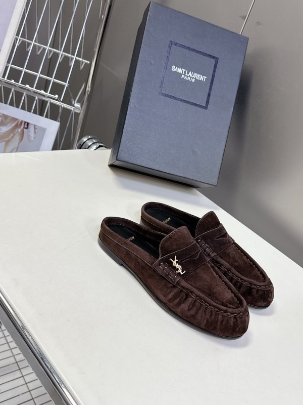 Saint Laurent Classic Loafer Mule Flats - KFY00320