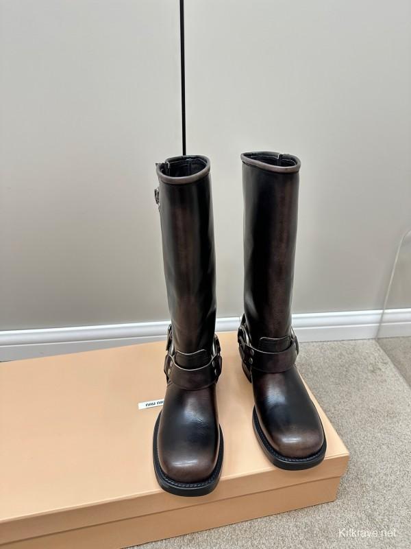 Miu Miu Fall/Winter 2025 Limited Edition Punk Style Martin Boots - LY00500