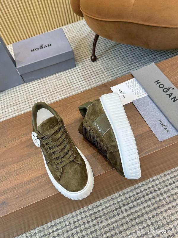 Hogan H-STRIPES Series Couple Thick Sole Biscuit Sneakers Casual Sports Shoes - AS00310