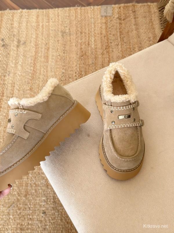 SugarSu Retro Platform Snow Boots Chunky Sole Casual Shoes - KFY00270