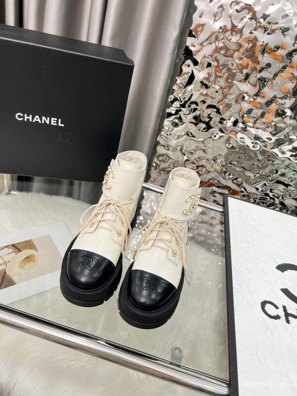 Chanel 2025/SS Autumn Winter New Boots with Double C Leather Buckle - LY00340