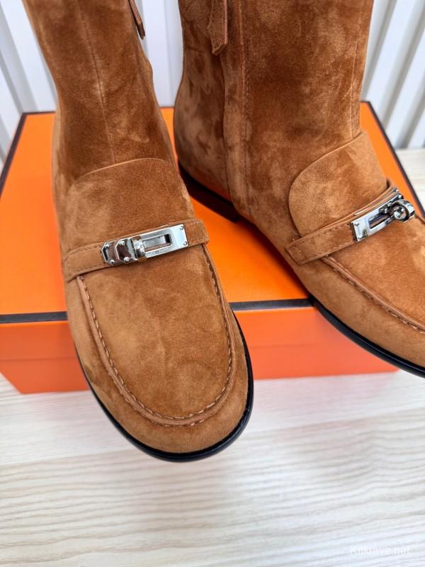 Hermes Kelly Buckle Ankle Boots - LY00390