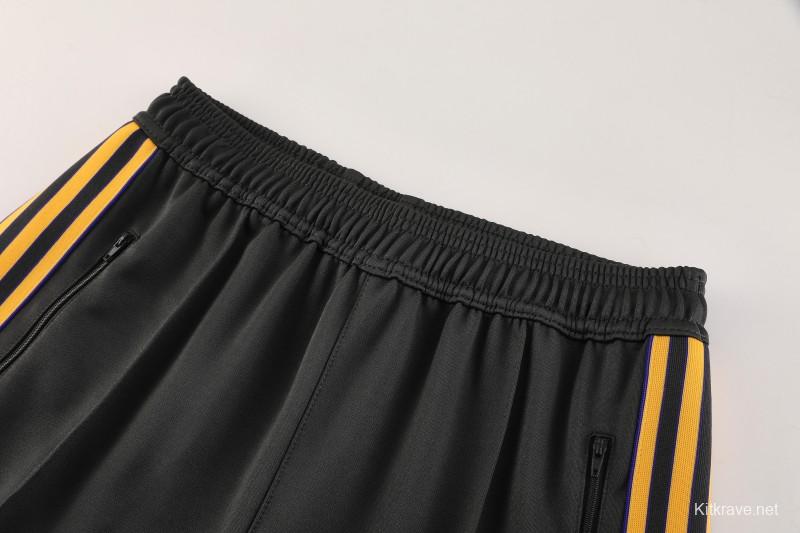 25/26 Manchester United 08 Dark Gray Half Zipper Jacket+Long Pants S-2XL