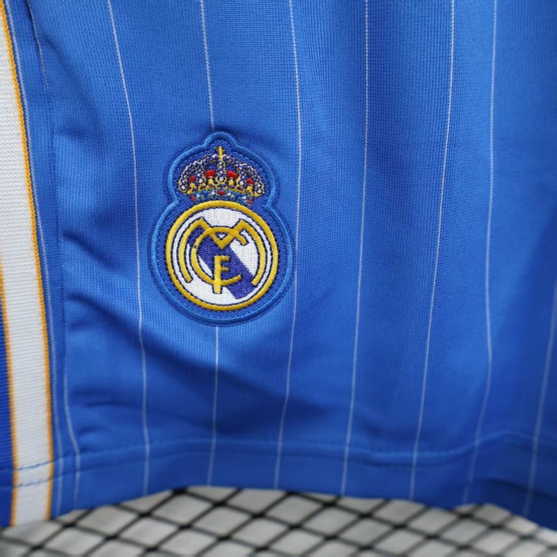 25/26 Real Madrid Blue with White Pinstripes Shorts