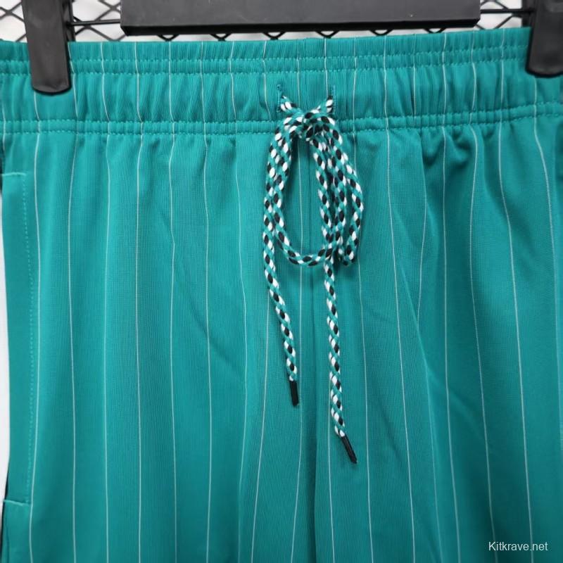 25/26 Liverpool Adidas Original Green with Teal Pinstripes Shorts