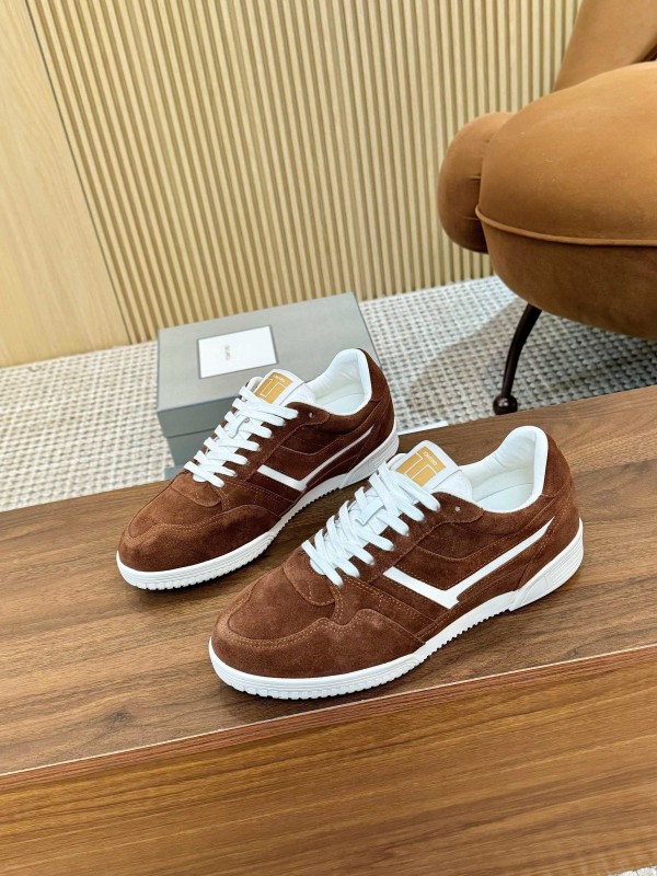 TOM FORD 2025 SS Casual Shoes with Classic Color Blocking and Imported Leather Insole - AS00350