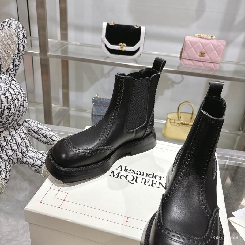 Alexander McQUEEN 2025 SS Retro Chelsea Ankle Boots - KFY00340/KFY00350