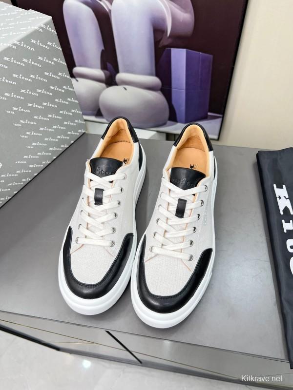 Kiton Spring Summer 2025 Lace-Up Old Money Style Casual Men's Shoes - KFY00320