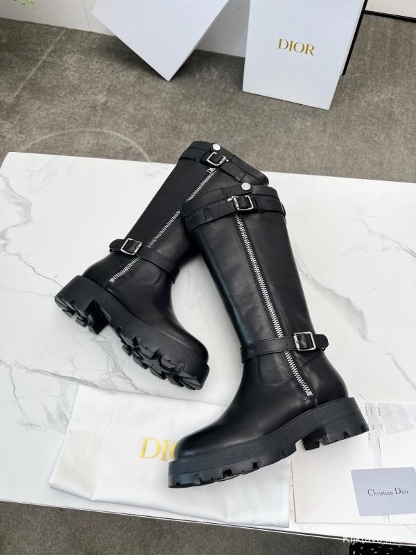 Dior 2025/SS Retro British Style Brogue New Knight Boots - LY00460
