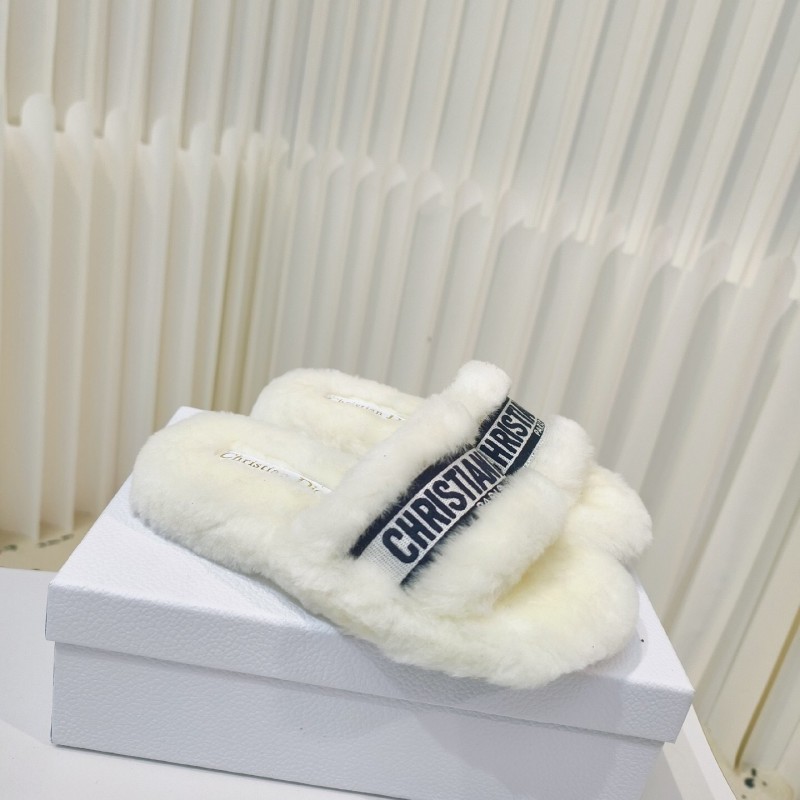 Dior Metal Buckle Wool Slippers Collection - LY00280
