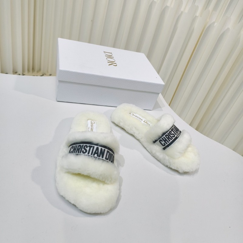 Dior Metal Buckle Wool Slippers Collection - LY00280
