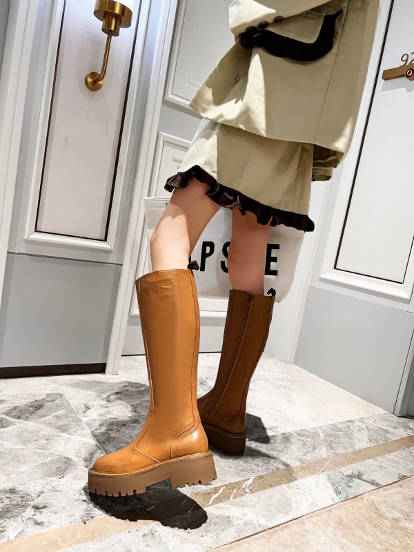 Celine 2025/ss Fall Winter Triomphe Side Zip Knee High Boots - L Y00420