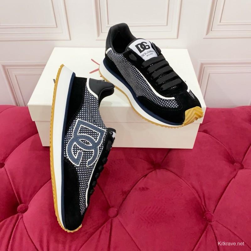 Dolce & Gabbana 2025 Spring Summer Collection Luxury Embroidered Logo Sneakers - AS00300