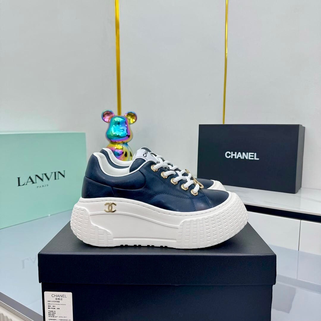 Chanel 2025 SS Loafers Panda Shoes Original Calfskin - LY00330