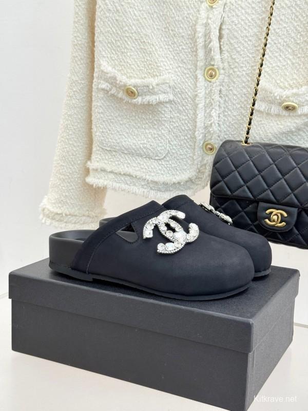 Chanel Classic CC Crystal Birkenstock Sandals - KFY00280