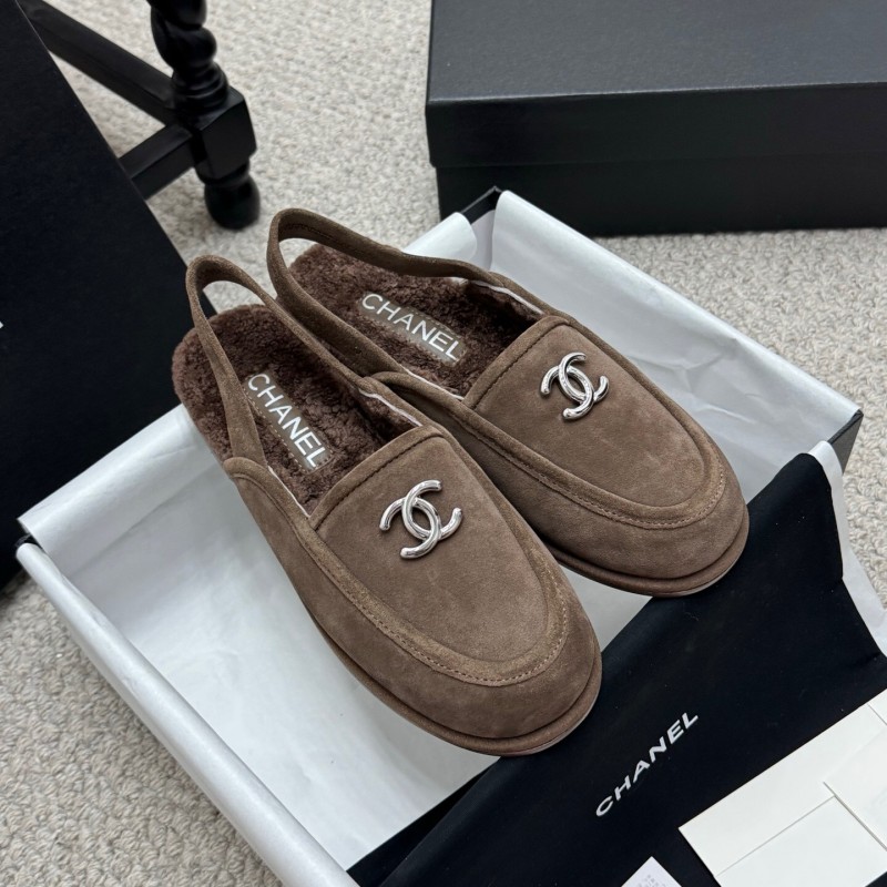 Chanel 2025/ss Teddy Fur Loafers - KFY00300